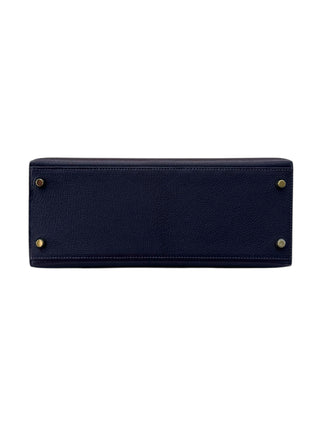 Hermès Kelly 28 Raisin & Gris Perle Bi Color Sellier With Matte GHW