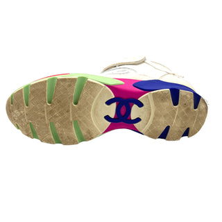 Chanel Ankle Strap Cloth White Trainers