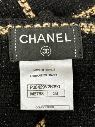 Chanel Plaid Print Grosgrain Trim Dress with Belt/Skirt Accessory