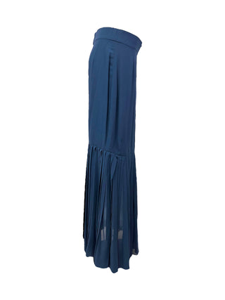 Chanel Navy Sequin Embellished Sheer Two-Piece Evening Set