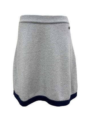 Chanel Grey & Navy Cashmere Turtleneck Suit