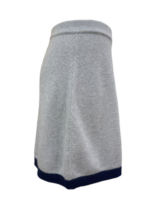 Chanel Grey & Navy Cashmere Turtleneck Suit