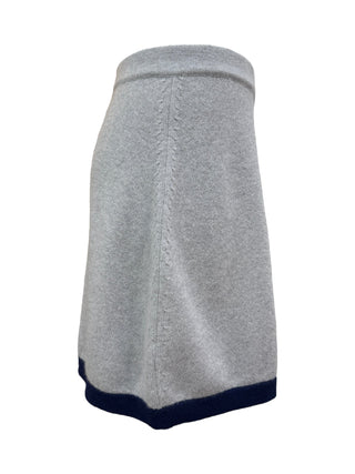 Chanel Grey & Navy Cashmere Turtleneck Suit