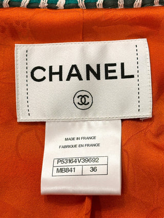 Chanel Multicolour Silk Blend Double Breasted Long Coat