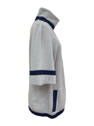 Chanel Grey & Navy Cashmere Turtleneck Suit
