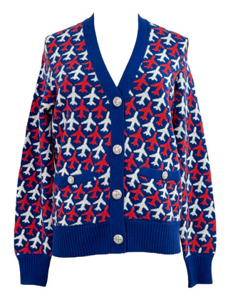 Chanel Blue Aviateur Cashmere Cardigan