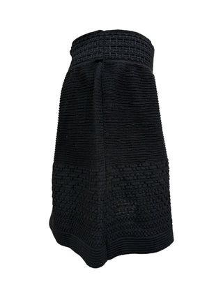 Chanel Black Knit Blouse & Skirt Set