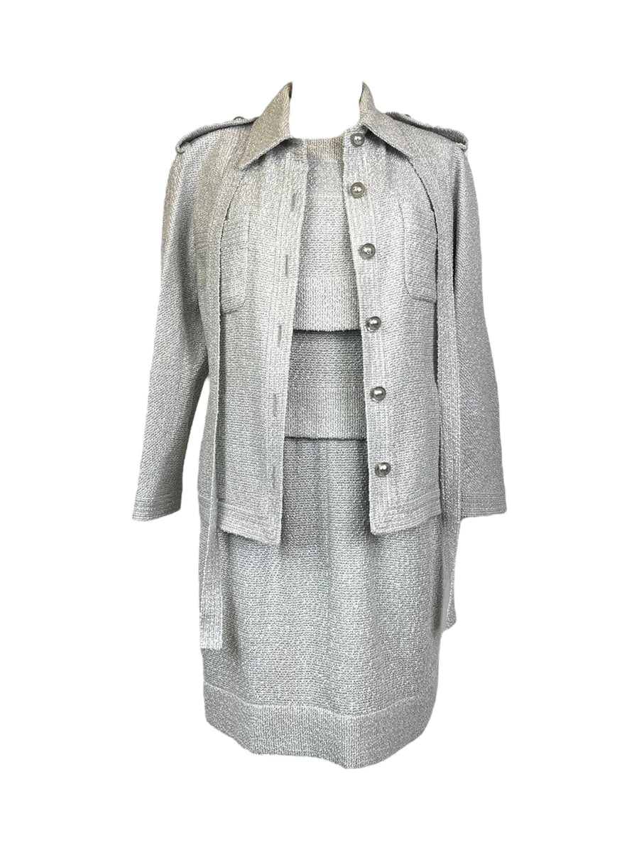 Chanel Grey Tweed Jacket – Bella Ling