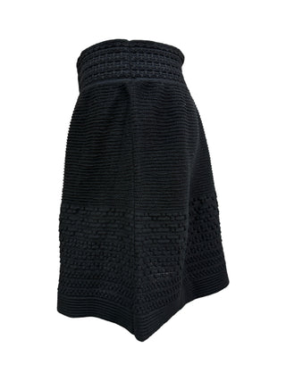 Chanel Black Knit Blouse & Skirt Set
