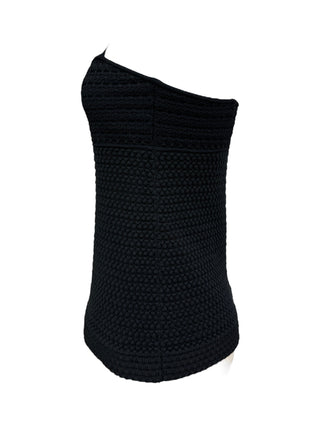 Chanel Black Knit Blouse & Skirt Set