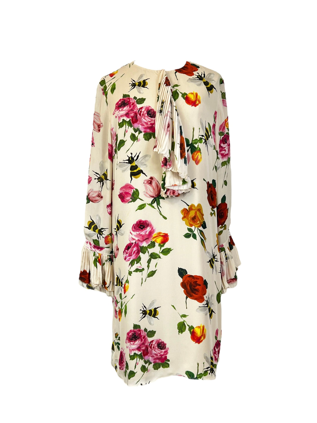 Gucci Floral Pattern Silk Dress Bella Ling