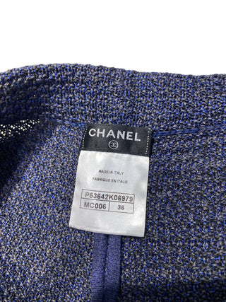 Chanel Navy, White & Red Stripe Crotchet Shorts