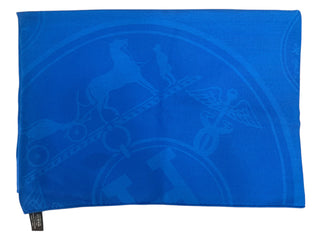 Hermes Blue Cashmere Scarf