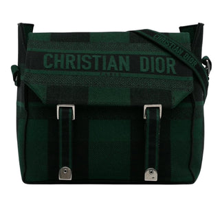 Christian Dior Black & Green Diorcamp Messenger Bag