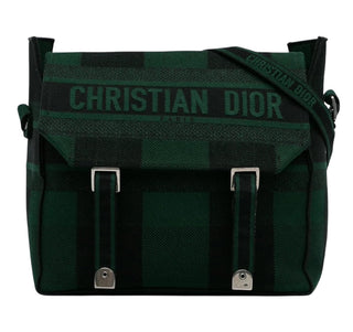 Christian Dior Black & Green Diorcamp Messenger Bag