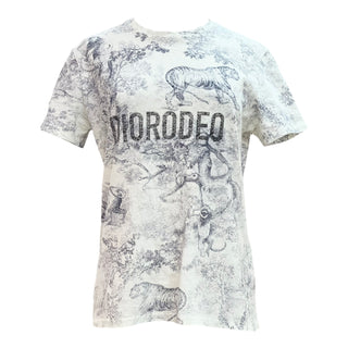 Christian Dior Diorodeo Toile de Jouy Print Crew Neck T-Shirt