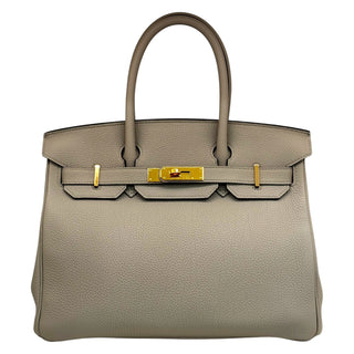 Hermes Birkin 30 Gris Asphalt Togo Leather With Gold Hardware