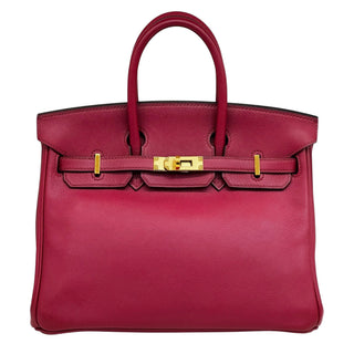 Hermes Birkin 25 Rubis Swift Leather With Gold Hardware