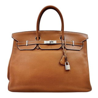 Hermès Birkin 40 Gold Clemence Leather With Palladium Hardware