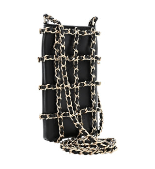 Chanel Lambskin Tech Me Out With Chain Clutch