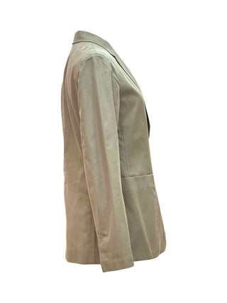 Hermès Taupe Tailleur Cotton-Silk Blend Blazer