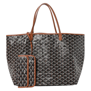 Goyard Gold & Black Goyardine Saint Louis GM Tote Bag
