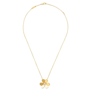 Vancleef & Arpels 18K Yellow Gold Large Model Frivole Diamond Pendant