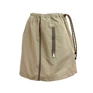 Miu Miu Beige Hooded Nylon Windbreaker Set