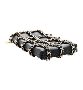 Chanel Lambskin Tech Me Out With Chain Clutch