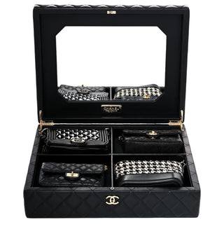 Chanel Black Success Story Set Of 4 Mini Bags With Quilted Trunk