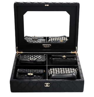 Chanel Black Success Story Set Of 4 Mini Bags With Quilted Trunk