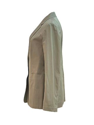 Hermès Taupe Tailleur Cotton-Silk Blend Blazer