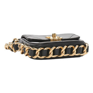 Chanel Mini Framing Chain Bag In Black Quilted Calfskin With Gold-Tone Hardware