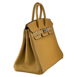 Hermès Birkin 25 In Naturel Sable Togo Leather With Palladium Hardware