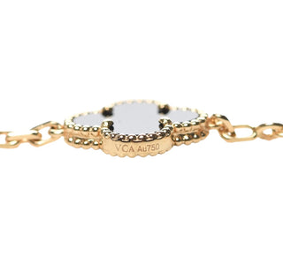 Van Cleef & Arpels 10 Motifs Onyx Vintage Alhambra Necklace