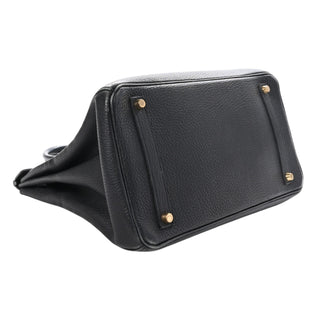 Hermès Birkin 35 Black Clemence Leather With Gold Hardware