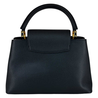 Louis Vuitton Black Taurillon Blooming Capucines PM Bag