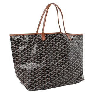 Goyard Gold & Black Goyardine Saint Louis GM Tote Bag