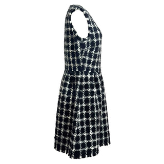 Valentino Black & White Tweed Sleeveless Mini Dress