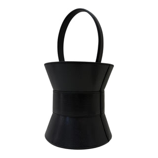 Hermes Mini Medor Collier De Chien Black Chevre Leather With Palladium Hardware