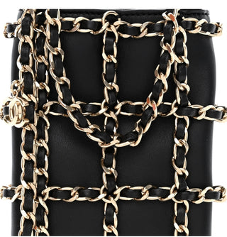 Chanel Lambskin Tech Me Out With Chain Clutch