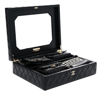 Chanel Black Success Story Set Of 4 Mini Bags With Quilted Trunk