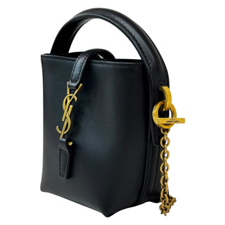 Saint Laurent Black Mini Le 37 Bucket Bag With Gold-Tone Hardware