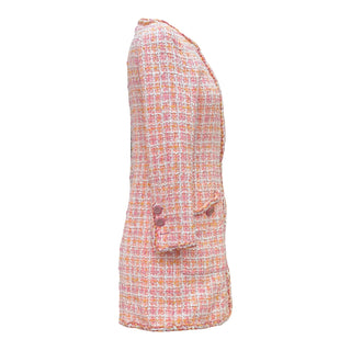 Chanel Pink & Orange Tweed Evening Jacket with Sequin Detailing