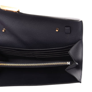Hermès Bleu Nuit Constance Wallet To Go in Evercolor Leather with Gold Hardware