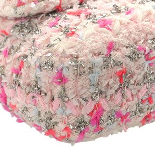 Chanel Pink Multicolor Tweed Quilted Mini Rectangular Flap Bag