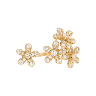 Vancleef & Arpels 18K Yellow Gold Diamond Socrate Between The Finger Ring