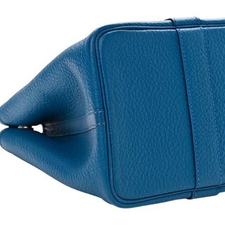 Hermes Garden Party 30 Veau Negonda In Bleu Outremer With Palladium Hardware