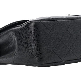 Chanel Black Caviar Jumbo Double Flap With Silver Hardware