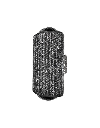 Gucci Black & Silver Marmont GG Embroidered Mini Shoulder Bag
